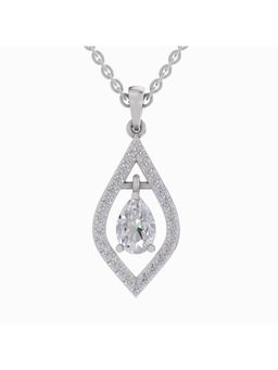 Sparkles - Lab Grown Diamond IGI Certified Pendant 1.42 Ct Pear Shaped 14K White Gold