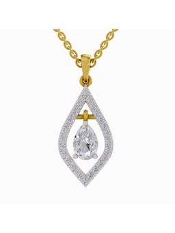 Sparkles - Lab Grown Diamond IGI Certified Pendant 1.42 Ct Pear Shaped 14K Yellow Gold