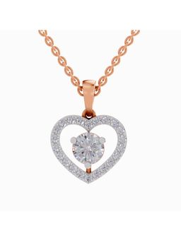 Sparkles - Lab Grown Diamond IGI Certified Pendant 1.36 Ct Round Shaped 14K Rose Gold