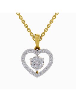 Sparkles - Lab Grown Diamond IGI Certified Pendant 1.36 Ct Round Shaped 14K Yellow Gold