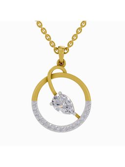 Sparkles - Lab Grown Diamond IGI Certified Pendant 1.31 Ct Pear Shaped 14K Yellow Gold