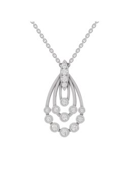 Sparkles - Lab Grown Diamond IGI Certified Pendant 1.14 Ct Round Shaped 14K White Gold