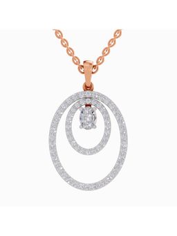 Sparkles - Lab Grown Diamond IGI Certified Pendant 1.17 Ct Oval Shaped 14K Rose Gold