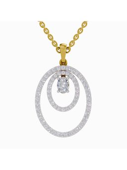 Sparkles - Lab Grown Diamond IGI Certified Pendant 1.17 Ct Oval Shaped 14K Yellow Gold