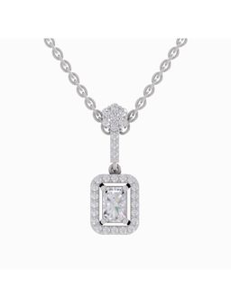 Sparkles - Lab Grown Diamond IGI Certified Pendant 1.03 Ct Emerald Shaped 14K White Gold
