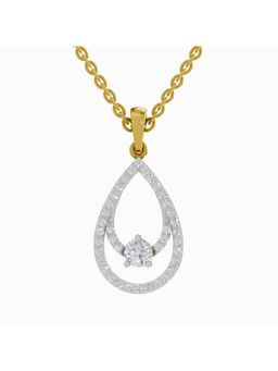 Sparkles - Lab Grown Diamond IGI Certified Pendant 0.64 Ct Round Shaped 14K Yellow Gold