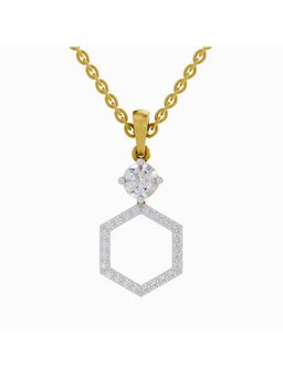 Sparkles - Lab Grown Diamond IGI Certified Pendant 0.69 Ct Round Shaped 14K Yellow Gold