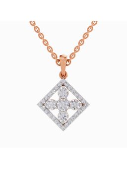 Sparkles - Lab Grown Diamond IGI Certified Pendant 1.08 Ct Round Shaped 14K Rose Gold