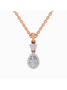 Sparkles - Lab Grown Diamond IGI Certified Pendant 0.9 Ct Pear Shaped 14K Rose Gold