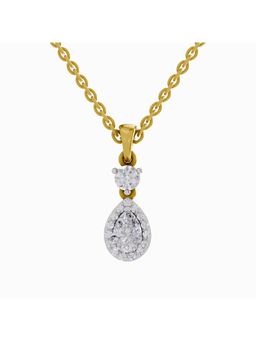 Sparkles - Lab Grown Diamond IGI Certified Pendant 0.9 Ct Pear Shaped 14K Yellow Gold
