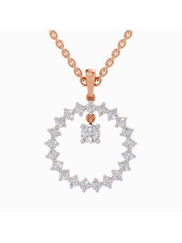 Sparkles - Lab Grown Diamond IGI Certified Pendant 1.18 Ct Round Shaped 14K Rose Gold