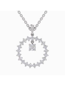 Sparkles - Lab Grown Diamond IGI Certified Pendant 1.18 Ct Round Shaped 14K White Gold