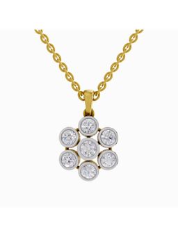 Sparkles - Lab Grown Diamond IGI Certified Pendant 1.26 Ct Round Shaped 14K Yellow Gold