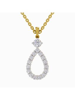 Sparkles - Lab Grown Diamond IGI Certified Pendant 1.37 Ct Round Shaped 14K Yellow Gold