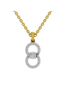 Sparkles - Lab Grown Diamond IGI Certified Pendant 0.53 Ct Round Shaped 14K Yellow Gold