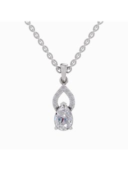 Sparkles - Lab Grown Diamond IGI Certified Pendant 1.11 Ct Pear Shaped 14K White Gold