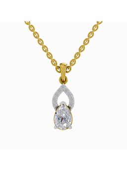 Sparkles - Lab Grown Diamond IGI Certified Pendant 1.11 Ct Pear Shaped 14K Yellow Gold
