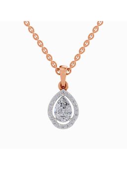 Sparkles - Lab Grown Diamond IGI Certified Pendant 1.2 Ct Pear Shaped 14K Rose Gold