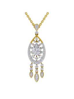 Sparkles - Lab Grown Diamond IGI Certified Pendant 1.16 Ct Round Shaped 14K Yellow Gold