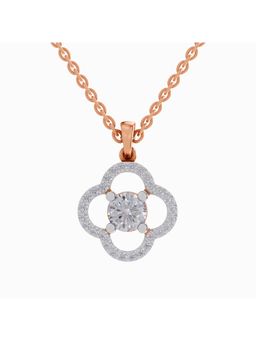 Sparkles - Lab Grown Diamond IGI Certified Pendant 1.14 Ct Round Shaped 14K Rose Gold