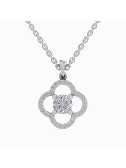 Sparkles - Lab Grown Diamond IGI Certified Pendant 1.14 Ct Round Shaped 14K White Gold