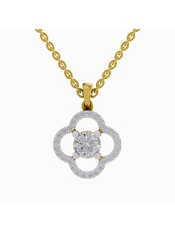 Sparkles - Lab Grown Diamond IGI Certified Pendant 1.14 Ct Round Shaped 14K Yellow Gold