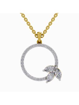 Sparkles - Lab Grown Diamond IGI Certified Pendant 1.16 Ct Marquise Shaped 14K Yellow Gold