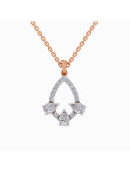 Sparkles - Lab Grown Diamond IGI Certified Pendant 1.47 Ct Pear Shaped 14K Rose Gold
