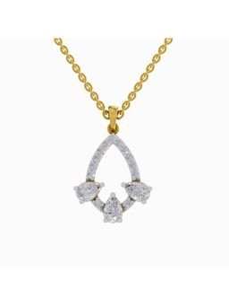 Sparkles - Lab Grown Diamond IGI Certified Pendant 1.47 Ct Pear Shaped 14K Yellow Gold