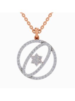 Sparkles - Lab Grown Diamond IGI Certified Pendant 0.99 Ct Round Shaped 14K Rose Gold
