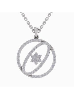 Sparkles - Lab Grown Diamond IGI Certified Pendant 0.99 Ct Round Shaped 14K White Gold