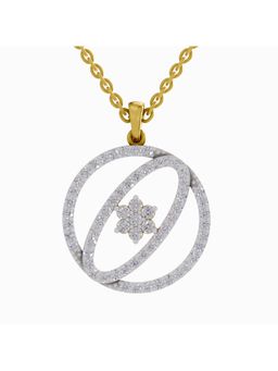 Sparkles - Lab Grown Diamond IGI Certified Pendant 0.99 Ct Round Shaped 14K Yellow Gold