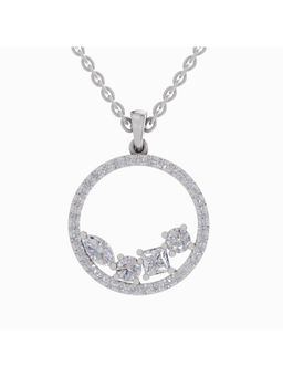 Sparkles - Lab Grown Diamond IGI Certified Pendant 1.2 Ct Marquise Shaped 14K White Gold