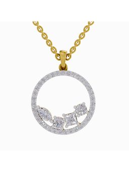 Sparkles - Lab Grown Diamond IGI Certified Pendant 1.2 Ct Marquise Shaped 14K Yellow Gold