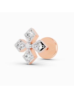 Sparkles - Lab Grown Diamond 0.04 Ct IGI Certified Aukera Celeste Bloom Nose Pin 14K Rose Gold