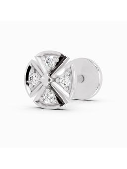 Sparkles - Lab Grown Diamond 0.01 Ct IGI Certified Round Shape Shine Eternal Nose Pin 14K White Gold