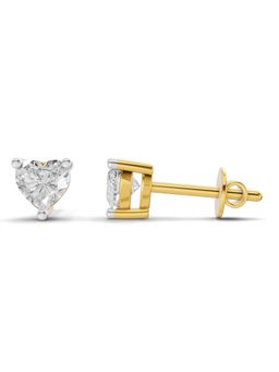 Sparkles - Lab Grown Diamond 0.53 Ct Heart-Shaped Earrings 14K Yellow Gold IGI Certified