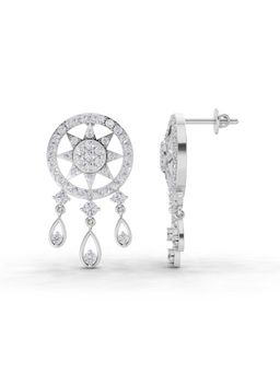 Sparkles - Lab Grown Diamond 1.81 Ct Dream Catcher Earrings 14K White Gold IGI Certified