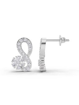 Sparkles - Lab Grown Diamond 0.65 Ct Infinity Earrings 14K White Gold IGI Certified