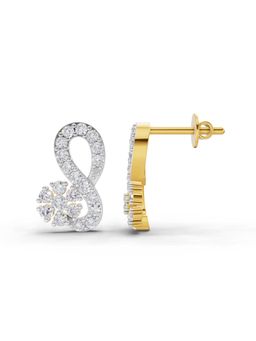 Sparkles - Lab Grown Diamond 0.65 Ct Infinity Earrings 14K Yellow Gold IGI Certified