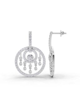 Sparkles - Lab Grown Diamond 1.87 Ct Dream Catcher Earrings 14K White Gold IGI Certified