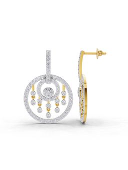 Sparkles - Lab Grown Diamond 1.87 Ct Dream Catcher Earrings 14K Yellow Gold IGI Certified