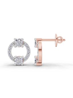Sparkles - Lab Grown Diamond 0.84 Ct Earrings 14K Rose Gold IGI Certified