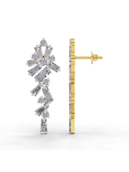 Sparkles - Lab Grown Diamond 3.77 Ct Baguette And Taper Earrings 14K Yellow Gold IGI Certified