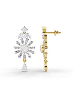 Sparkles - Lab Grown Diamond 3.68 Ct Baguette And Taper Earrings 14K Yellow Gold IGI Certified