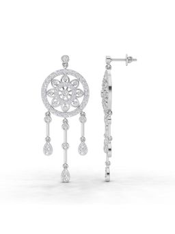 Sparkles - Lab Grown Diamond 2.33 Ct Dream Catcher Earrings 14K White Gold IGI Certified