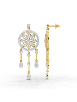 Sparkles - Lab Grown Diamond 2.33 Ct Dream Catcher Earrings 14K Yellow Gold IGI Certified