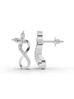 Sparkles - Lab Grown Diamond 0.72 Ct Infinity Earrings 14K White Gold IGI Certified