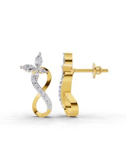 Sparkles - Lab Grown Diamond 0.72 Ct Infinity Earrings 14K Yellow Gold IGI Certified