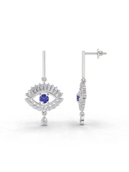 Sparkles - Lab Grown Diamond 2.19 Ct Evil Eye Earrings 14K White Gold IGI Certified
